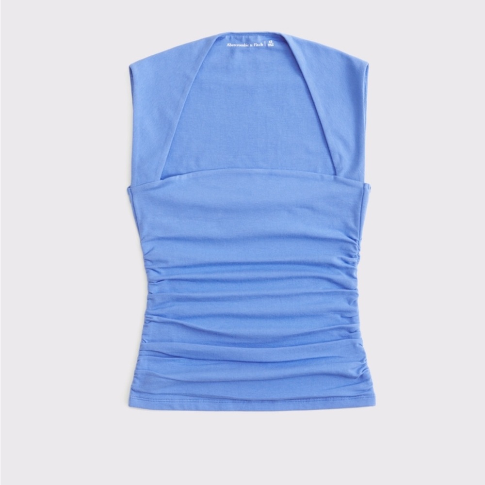NWT | Abercrombie & Fitch | Ava Top in Marina Blue | Size M - Picture 2 of 4